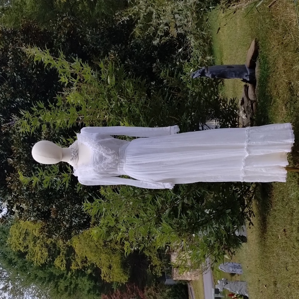 1970s VINTAGE Gunne Sax Prairie Bohemian Wedding Dress Jessica McClintock Boho